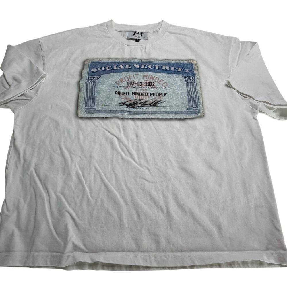 Profit Minded "Social Security" graphic t-shirt White Size XL